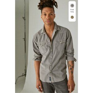 Lucky Brand Frost Gray Men's Shirt